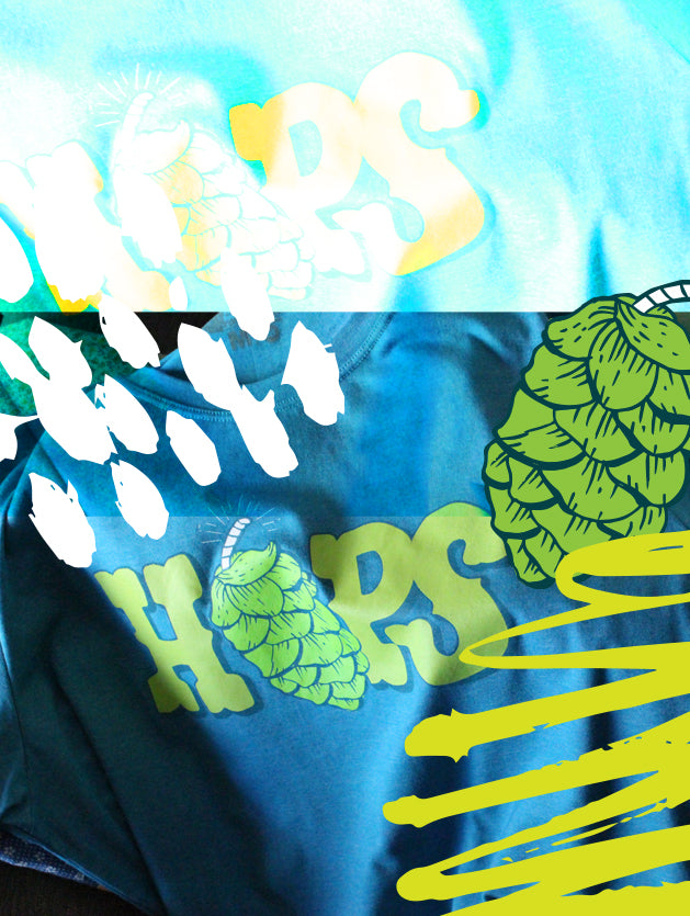 OHCBYH - Camiseta Azul Mescla Hops